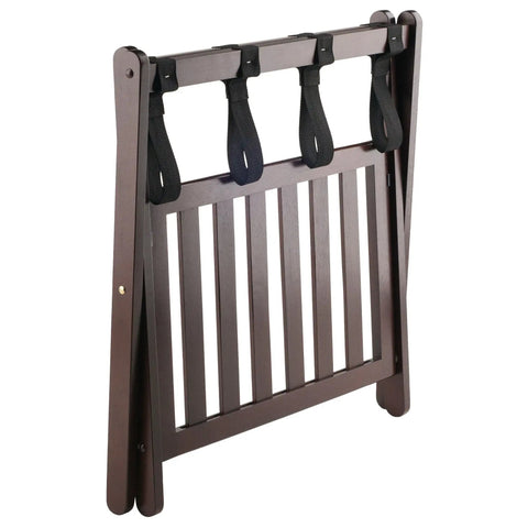Heavy Duty Foldable Luggage Rack Holds All Your Travel Bags With A Hella Sturdy Frame And A Fresh Cappuccino Finish Perfect For Any Hotel Room Setup Built To Handle Heavy Loads