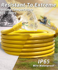 Built Tough Outdoor Extension Cord 2 Ft 12 Gauge 3 Conductor With 3 Outlets Waterproof Yellow ETL Listed 15A 1875W SJTW