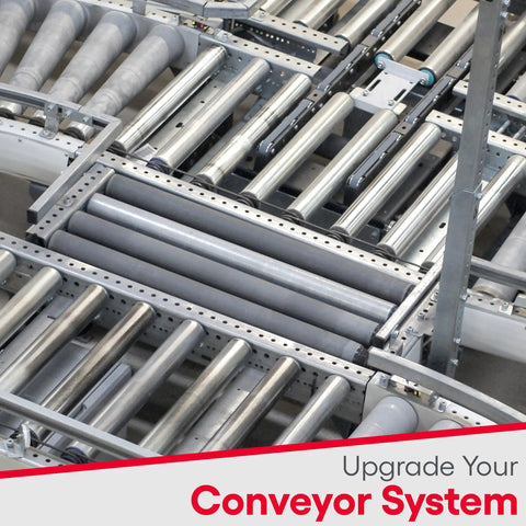 Heavy Duty 1.9 Inch Diameter Conveyor Roller 15 Inch Length 5 Pack Galvanized Steel in a conveyor system setup