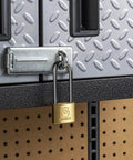 40mm Solid Brass Keyed Padlock Set, 2 Pack With 2.5 Inch Shackle Clearance on cabinet handle