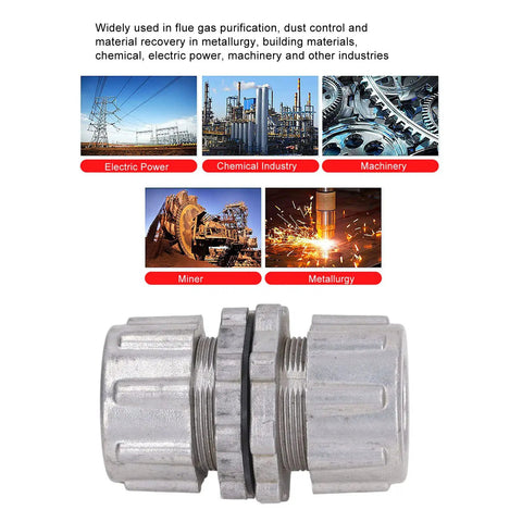 Heavy Duty Dust Collector Pipe Connector Adapter Featuring 1 Inch Aluminum Alloy Pulse Valve Quick Connect Coupling for industrial use.