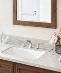 Spot Free All Brite Brushed Nickel Two Handle Widespread Bathroom Faucet With Lift Rod Drain for 8 Inch Widespread 3 Hole Install