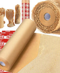 Honeycomb Packing Paper Roll For Moving Eco Friendly Recyclable Cushioning Wrap Bubble Paper Protective Roll 15x230 with labels