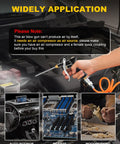 Person using Must Have Heavy Duty Air Blow Gun With Brass Adjustable Nozzle in automotive and woodworking applications