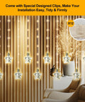 Star Curtain Lights With Wishing Ball LED Fairy String Lights USB Powered 8 Modes for cozy bedroom decor