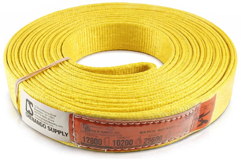 Endless Nylon Lifting Sling 2 Inch By 10 Foot Type 5 Rigging, 2 Ply Heavy Duty 900 Webbing, USA Made, Load Ratings: 12,800 LB Vertical, 10,200 LB Choker, 25,600 LB Basket, Built Like a Tank for Industrial Hoisting