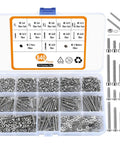 M2.5 Stainless Steel Screws With Nuts And Hex Socket Head Cap Bolts And Nut Assortment Kit 840 Piece Fasteners Set