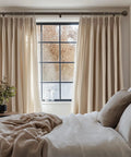 Bronze Curtain Rods for Windows Adjustable 48 to 84 Inches Heavy Duty Diameter Seven Eighths Inch Brown Finish with Decorative Finials in bedroom