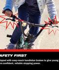 Close-up view of handlebars on Tony Hawk 720 20 Inch BMX Bike Built For Speed And Durability, Perfect For Kids And Teens Learning Tricks