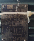 Nameplate of 2HP 460V 3-Phase AC Electric Motor, 1165 RPM, 184T Frame, W21 Design, Model 00212EP3E184T Heavy-Duty Industrial Motor
