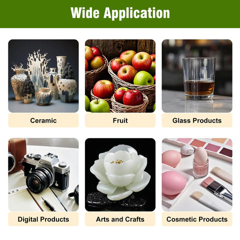 Image showing wide application of packing paper for ceramic, fruit, glass, digital products, arts, and cosmetic products.