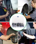 Mechanics using 340 Piece Black Internal Tooth Lock Washers And Push On Clips Fasteners Kit during car repair