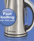 1.7 Liter Temperature Control Electric Kettle With 6 Presets, 1500W Fast Boil, Cordless Stainless Steel Water Boiler, BPA Free