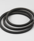 Close-up of Beefy V Belt with three eighths inch top width and forty six inch outside circumference for rugged power transmission