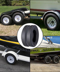 Heavy Duty Trailer Tire Set With 6PR Load Range C 12 Inch All Weather Tires For Utility Boat And Camper Trailers 2 Pack 5.30-12 on trailers