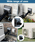 Built Tough HVAC Wall Penetration Cover And Line Set Cover Kit Crafted From UV Resistant ABS For Solid AC Duct Coverage With A Quick Seal That Works Like A Charm In Sleek Grey, showcased in various outdoor settings.