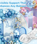10 Pack Balloon Arch Clips Kit 3.5 Inch Heavy Duty Clear Plastic Spring Clamps for backdrop stands at a birthday party