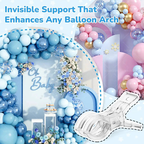 10 Pack Balloon Arch Clips Kit 3.5 Inch Heavy Duty Clear Plastic Spring Clamps for backdrop stands at a birthday party