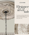 Petite Round Ceiling Medallion For Chandeliers And Fans 24 Inch Champagne Finish With Old World Floral Detailing