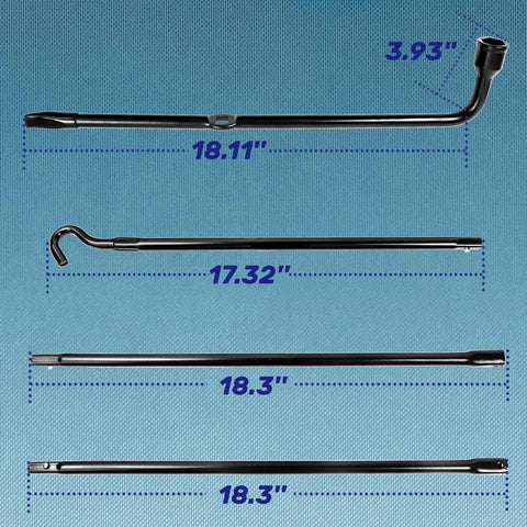 Spare Tire Tool Kit With Jack Handle And Wheel Lug Wrench For Ford F-150 2004 To 2018 Heavy Duty Steel Carrying Case tools with sizes