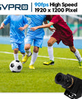 Global Shutter USB Camera For Ultra Sharp High Speed Capture At 1200P 90FPS in use during a soccer match with zoom lens visible