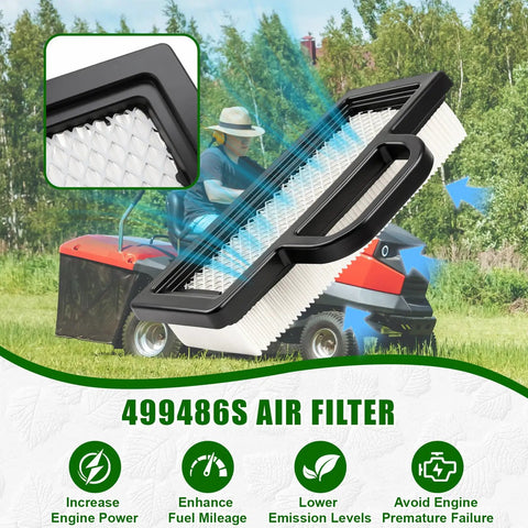 Lawnmower Tune Up Kit For D Series Compatible With D140 D150 D160 L120 L130 La140 La145 air filter with rider mowing