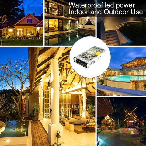 Built Like A Tank Heavy Duty Industrial Switching Power Supply 5V 40A 200W Single Output Fanless Design in illuminated outdoor settings.