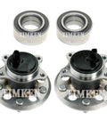 Complete Front And Rear Wheel Bearings And Hubs Kit For Toyota Avalon And Camry FWD That Delivers Easy Install No Fuss Fit OE Style Quiet Operation Long Lasting Performance New High Quality Replacement showing components