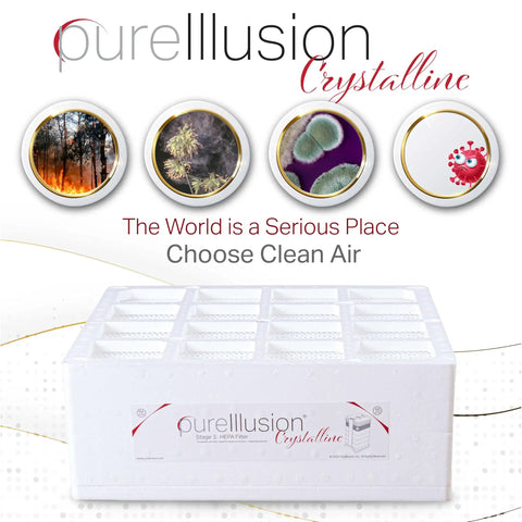 NASA Grade True HEPA Filter For IQAir HealthPro Series Air Purifier, shown with focus on Purellusion Crystalline branding.