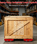 Heavy Duty Machine Skate Dolly Set For Effortless Equipment Transport, 30 Ton Capacity, wooden crate on dollies in warehouse