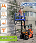 Rock Solid Foldable Forklift Safety Cage For Two Workers, Hella Durable Heavy Duty Steel Man Basket built with reinforced base in use.