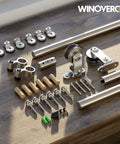 Heavy Duty Stainless Steel Top Mount Sliding Barn Door Hardware Kit For Single Door Up To 37 Inches Wide With A 6 Foot Track