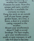 Weather Stick With Nail Hole Mount For Home Or Cabin Up Point Signals Good Weather Down Point Signals Bad Includes Info Card