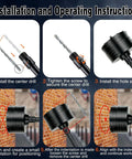 DECKRKAT 2-1/2 in concrete hole saw kit with SDS Plus shank and thickened alloy teeth; black electroplated, includes 2 center bits.