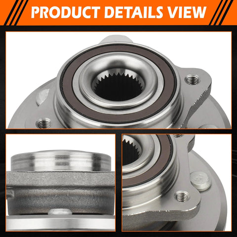 Front Wheel Hub Assembly 5 Lug With ABS Direct Fit Replacement For Dodge Journey 2009-2020 And Ram ProMaster 2014-2015 Beefed Up Wheel Bearing Hub Assembly 513286 For Passenger Or Driver Side, product details and close-up.