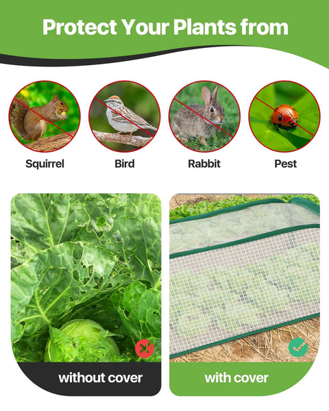 Raised Bed Garden Covers And Greenhouse Dome For Seedlings And Germination, Freeze Protection, Humidity Dome, Pest Shield, And Fast Propagation For Outdoor Growers