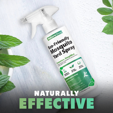 Eco Friendly Mosquito Yard Spray For Patios And Outdoor Areas, Plant Based Formula To Deter Mosquito Activity, 16 Oz bottle