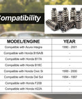 Lost Motion Assembly Replacement For B Series 4 Cylinder Engines Compatible With B16A B17A B18C B16A2 B16A3 B17A1 B18C1 B18C5 Type R GSR Pack Of 8 No Mod Needed Direct Fit To Original Factory Specs For Easy Installation And Extended Travel, 8-piece springs