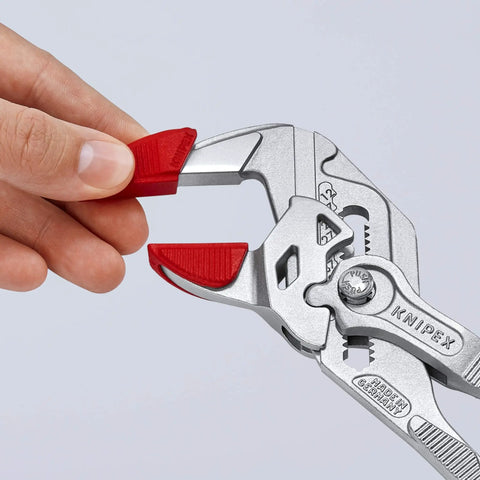 Hand fitting jaw protectors for 10 inch pliers wrench with etched adjustment scale fits only new models 86 XX 250 V01 non marring