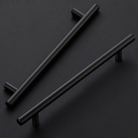 Matte Black 10 Inch Cabinet Handles For Kitchen Cabinets And Drawers Stainless Steel Hardware Drawer Pulls 10 Inch Length Easy Install With Seven And A Half Inch Hole Center 1 Pack