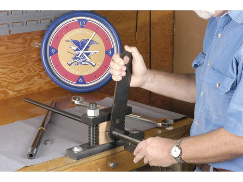 Person using Savage Barrel Nut Wrench Dual End Tool For Early And Late Model Savage Rifles 110 And 10 Series Safe Barrel Removal