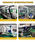 Adjustable 4.9FT Real Deal Smoke Extractor Arm With Heavy Duty Dust Hose For Soldering Fume Capture in factory workshop setting.