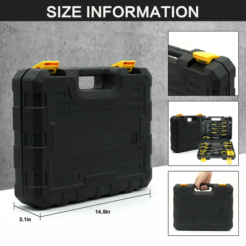 43 Piece Magnetic Screwdriver Set With Sturdy Carry Case And 25 Bit Kit Includes Slotted Phillips Torx Hex.