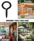 100 Pack 1 Inch Metal Screw Eyes Hooks Self Tapping Eye Rings For Indoor Outdoor Hanging In Garage, Gazebo, Garden