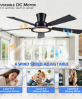 52 Inch Flush Mount Ceiling Fan With Built In Rgb Lights And Dimmable Warming Glow Featuring Brushless Reversible Motor With Six Adjustable Speeds And Low Profile Slim Frame in living room setting