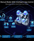 Diagram of 4D Massage Chair For Home Relaxation With Full Body Zero Gravity Recliner And 55 Inch SL Track Body Scan features.