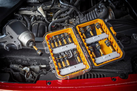 16 Piece Bolt Biter Nut Extractor And Driver Set With Beefy Bi Directional Removal For Damaged Fasteners in vehicle engine bay
