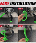 Step-by-step installation of Two Pack Green Soft Shackle With 57,000 Lbs Breaking Strength Beefy Half Inch By 22 Inch Protective Sleeve