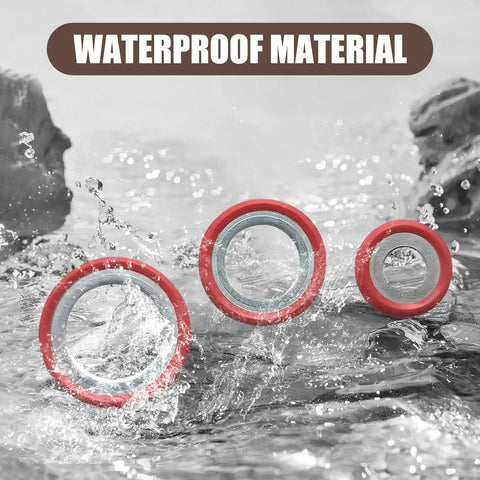 Heavy Duty 30 Piece AC Gasket And O Ring Combo Kit For Car And Truck Air Conditioning Compressor Seals shown in water, showcasing waterproof material.
