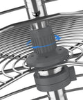 Close-up of adjustable height mechanism on 28 Inch Corner Cabinet Lazy Susan Turntable With 270 Degree Rotation, chrome shelves visible
